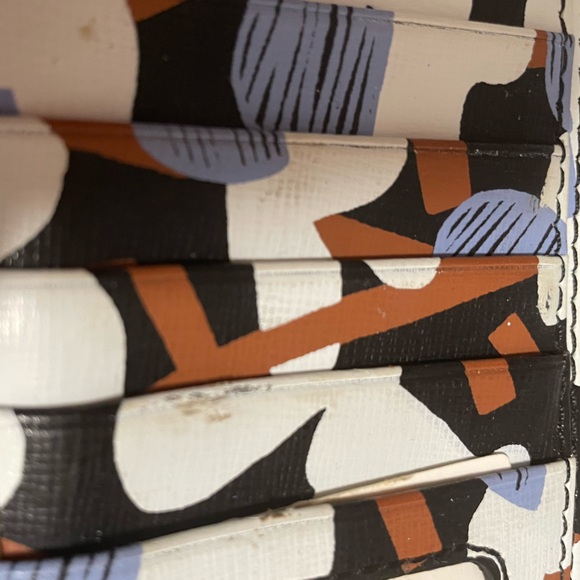 EUC “Fossil Logan” Brown & Multi-color Genuine Leather Clutch Wallet w/Snap Flap - Picture 11 of 16